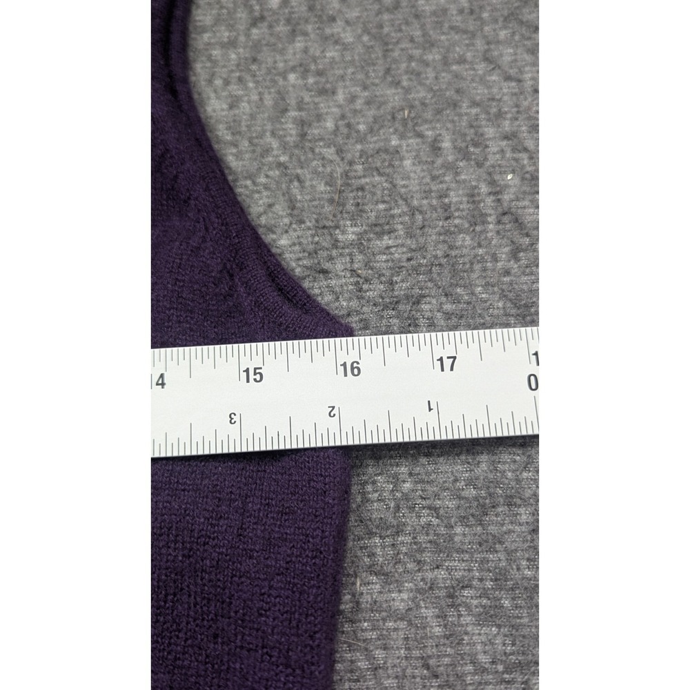 Cynthia Rowley Sweater Womens Small Purple Cashmere Open Cardigan Flowy Ethereal - Picture 9 of 12